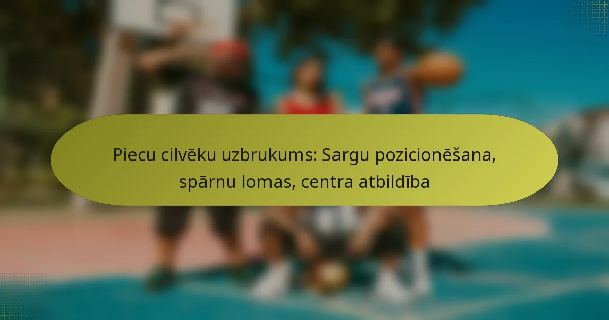 Piecu cilvēku uzbrukums: Sargu pozicionēšana, spārnu lomas, centra atbildība
