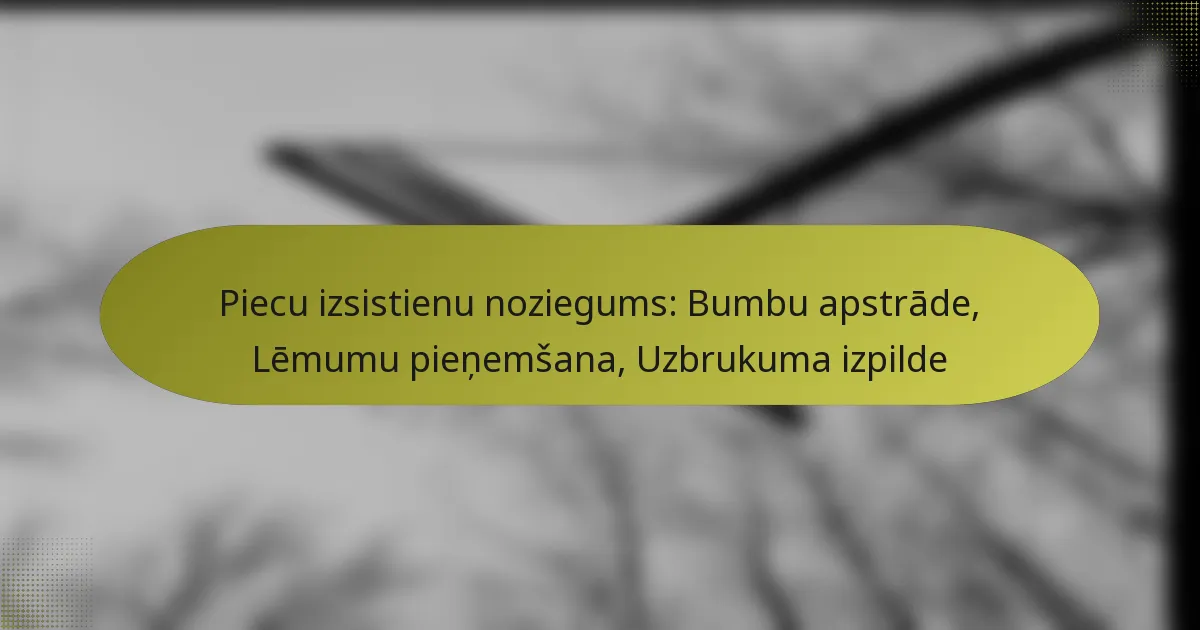 Piecu izsistienu noziegums: Bumbu apstrāde, Lēmumu pieņemšana, Uzbrukuma izpilde