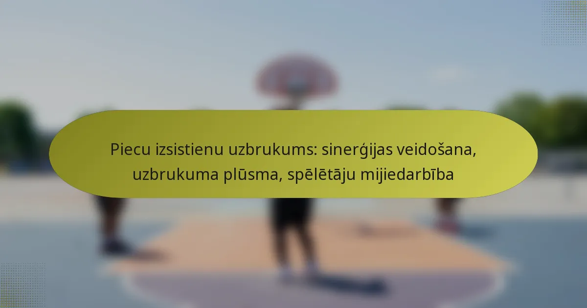 Piecu izsistienu uzbrukums: sinerģijas veidošana, uzbrukuma plūsma, spēlētāju mijiedarbība