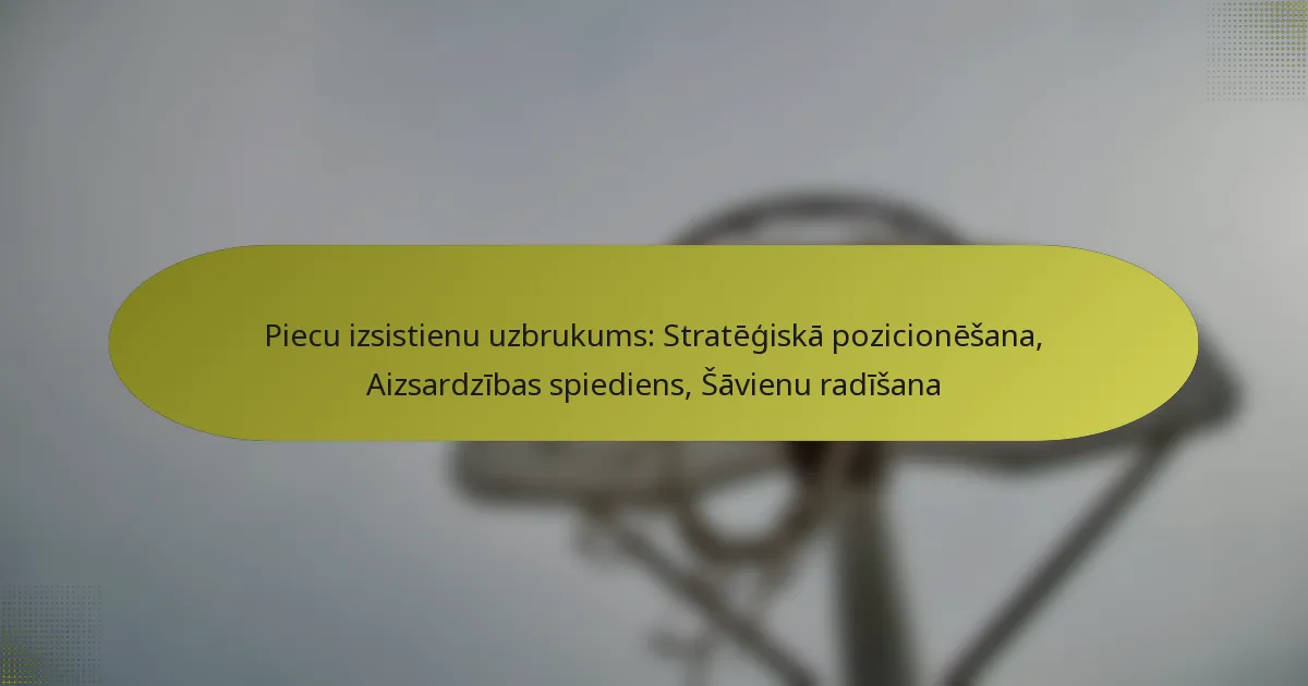 Piecu izsistienu uzbrukums: Stratēģiskā pozicionēšana, Aizsardzības spiediens, Šāvienu radīšana
