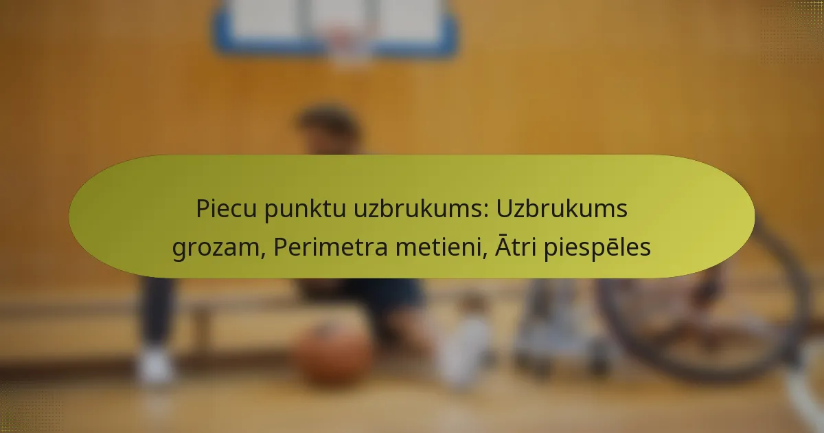 Piecu punktu uzbrukums: Uzbrukums grozam, Perimetra metieni, Ātri piespēles