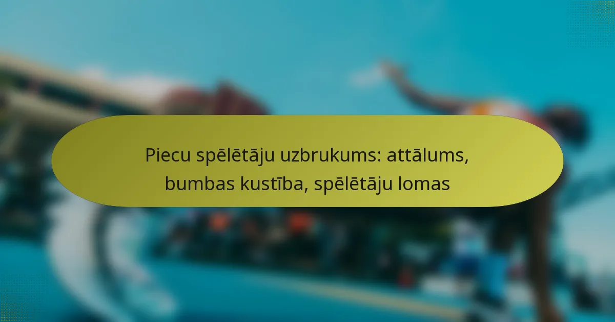 Piecu spēlētāju uzbrukums: attālums, bumbas kustība, spēlētāju lomas