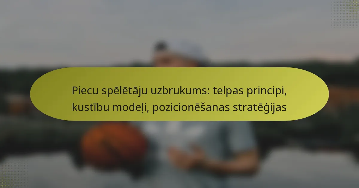 Piecu spēlētāju uzbrukums: telpas principi, kustību modeļi, pozicionēšanas stratēģijas