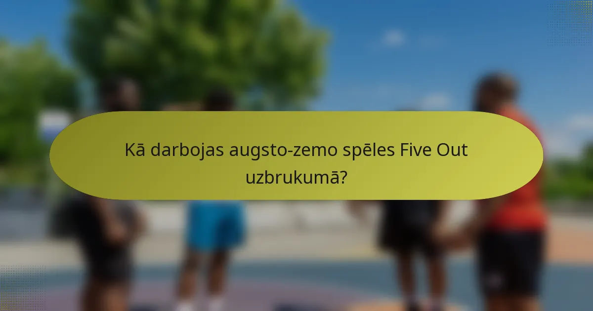 Kā darbojas augsto-zemo spēles Five Out uzbrukumā?