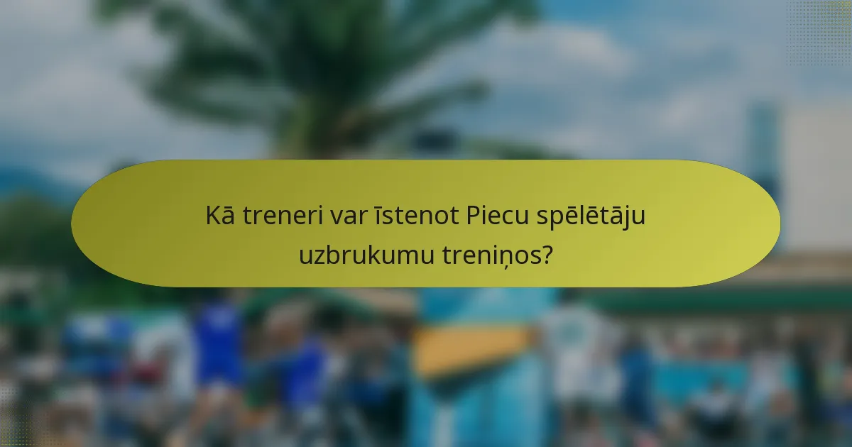Kā treneri var īstenot Piecu spēlētāju uzbrukumu treniņos?
