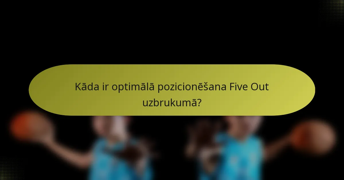 Kāda ir optimālā pozicionēšana Five Out uzbrukumā?