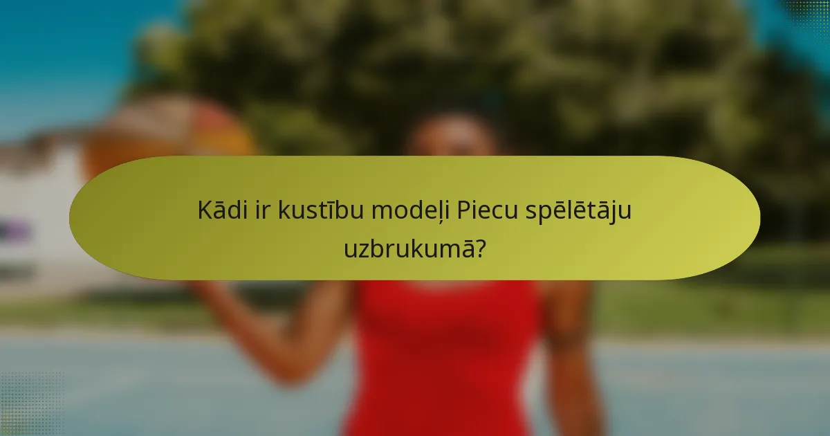 Kādi ir kustību modeļi Piecu spēlētāju uzbrukumā?